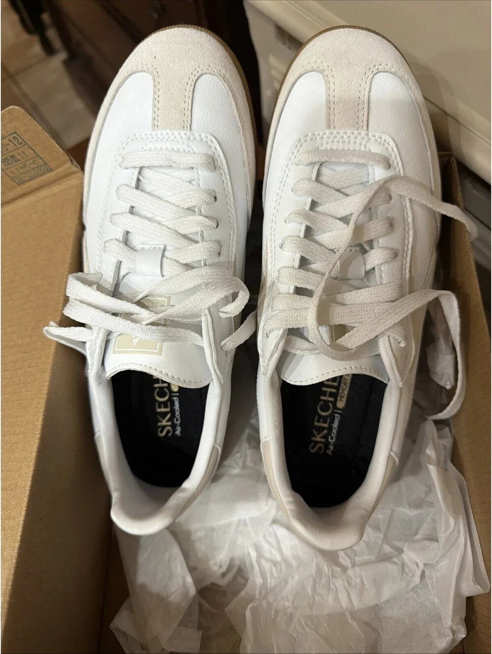 Skechers Court Classics Hotshot Kickoff White Natural 185232/WNT Women’s Size 7